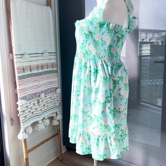 Hill House The Elizabeth Blue Roses Nap Mini Dress Women’s Size 2XL - Picture 3 of 9